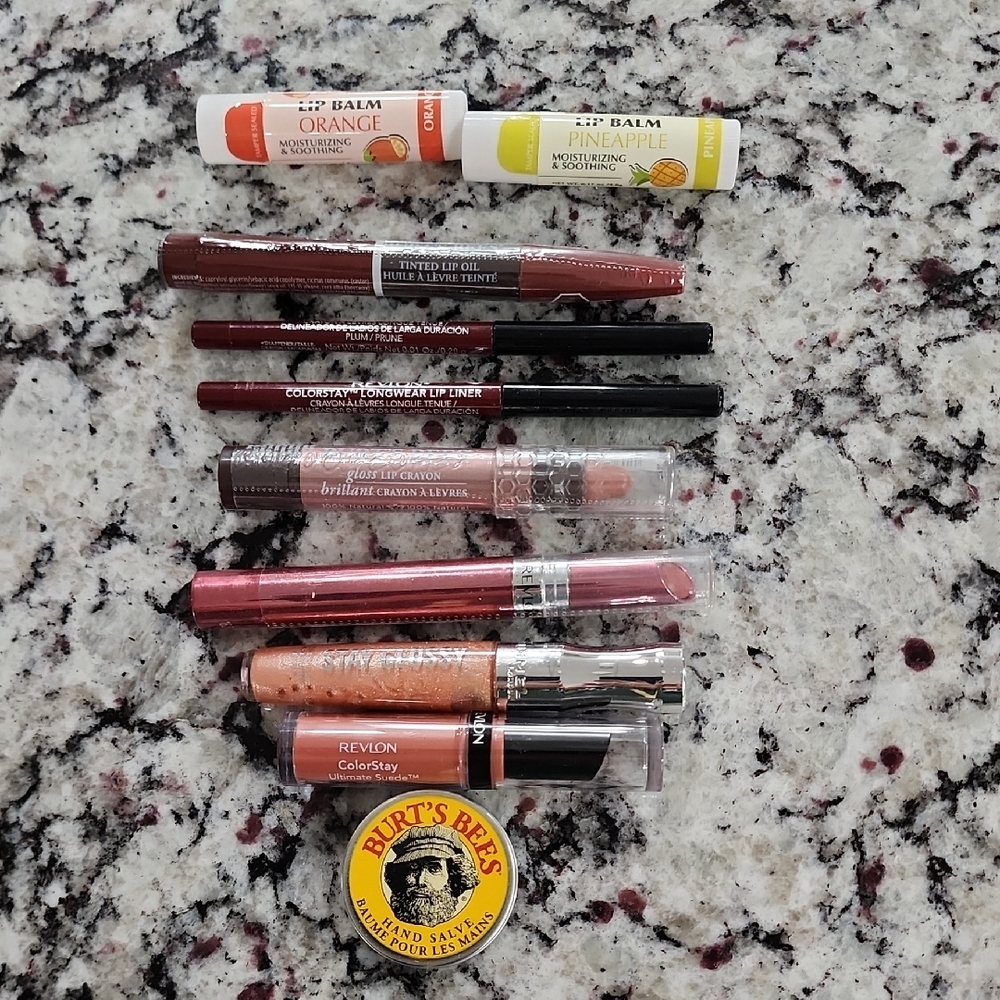 Assorted Lip Balms Tints Gloss Lipstick. New